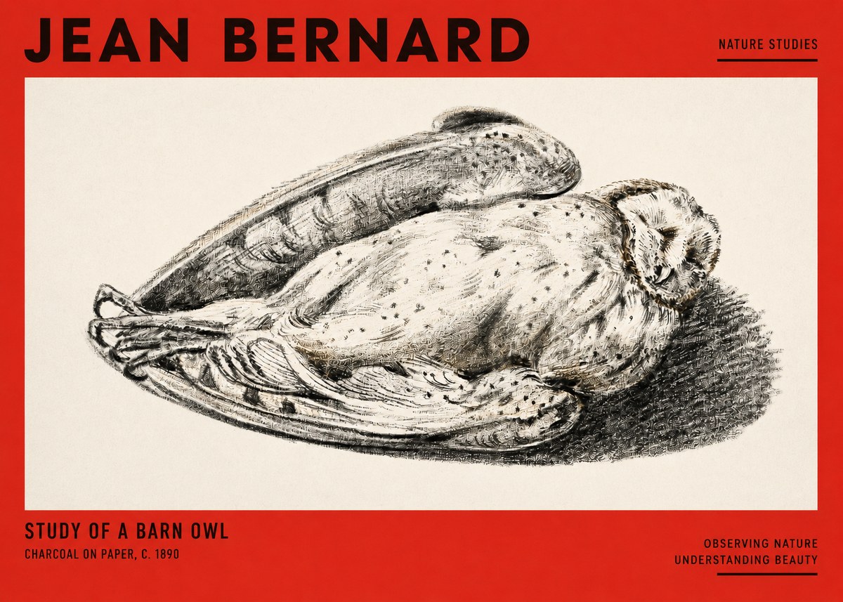 Jean Bernard Sleeping Owl No3 - Juliste