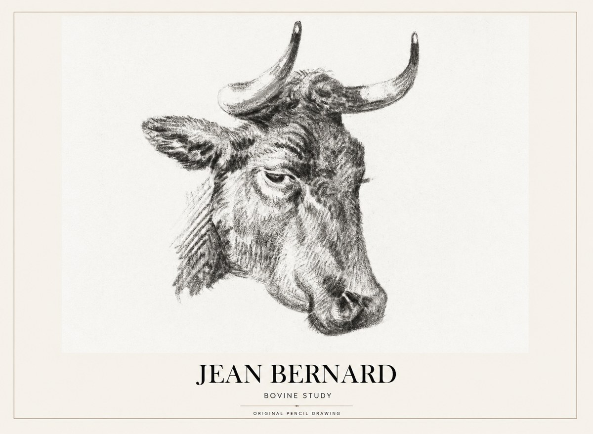 Jean Bernard Bovine Study I No1 - Juliste