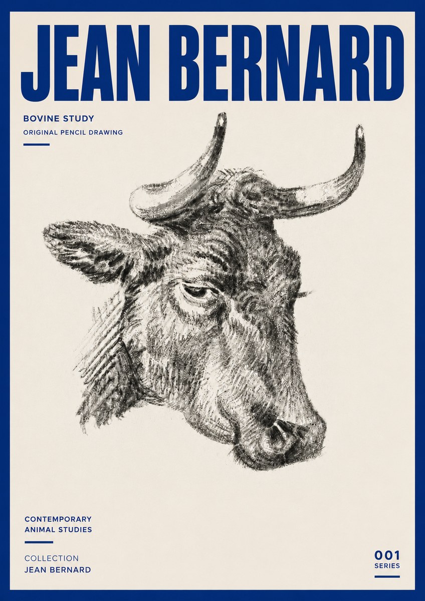 Jean Bernard Bovine Study I No5 - Juliste