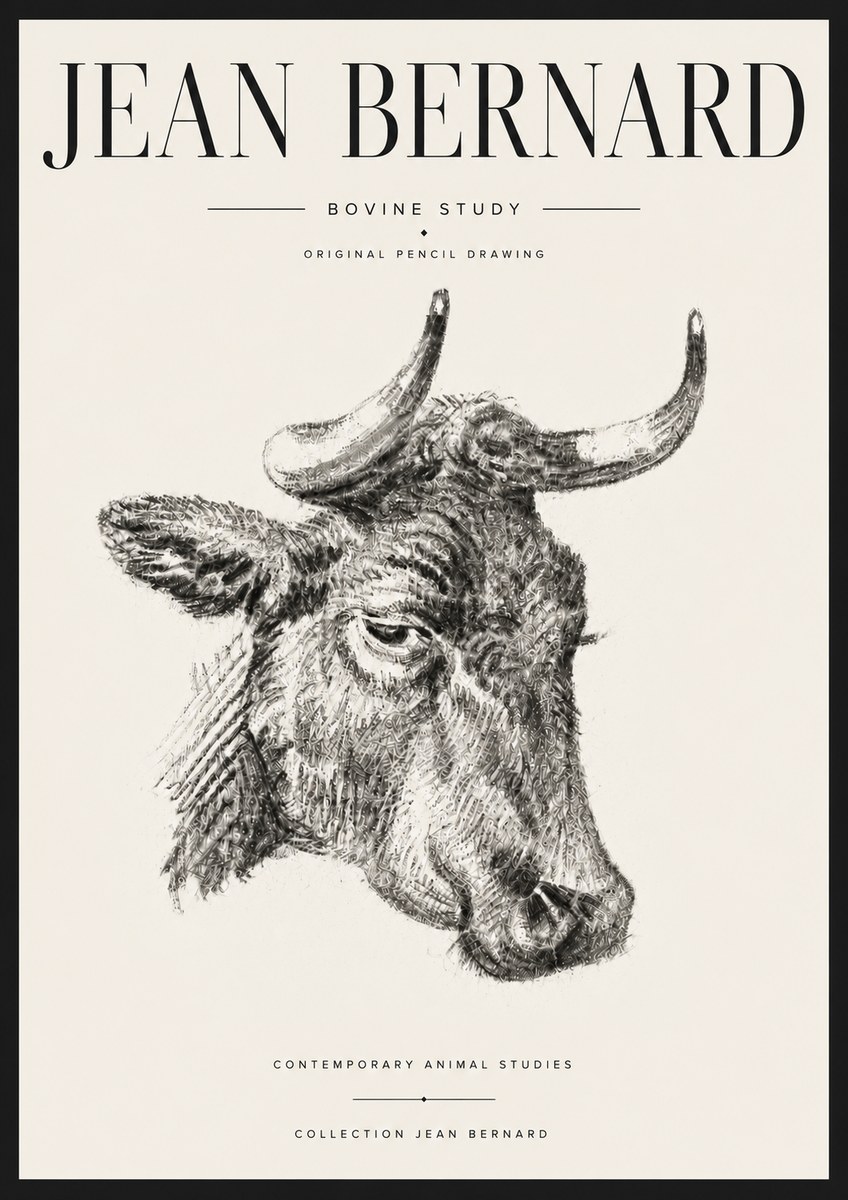 Jean Bernard Bovine Study I No6 - Juliste