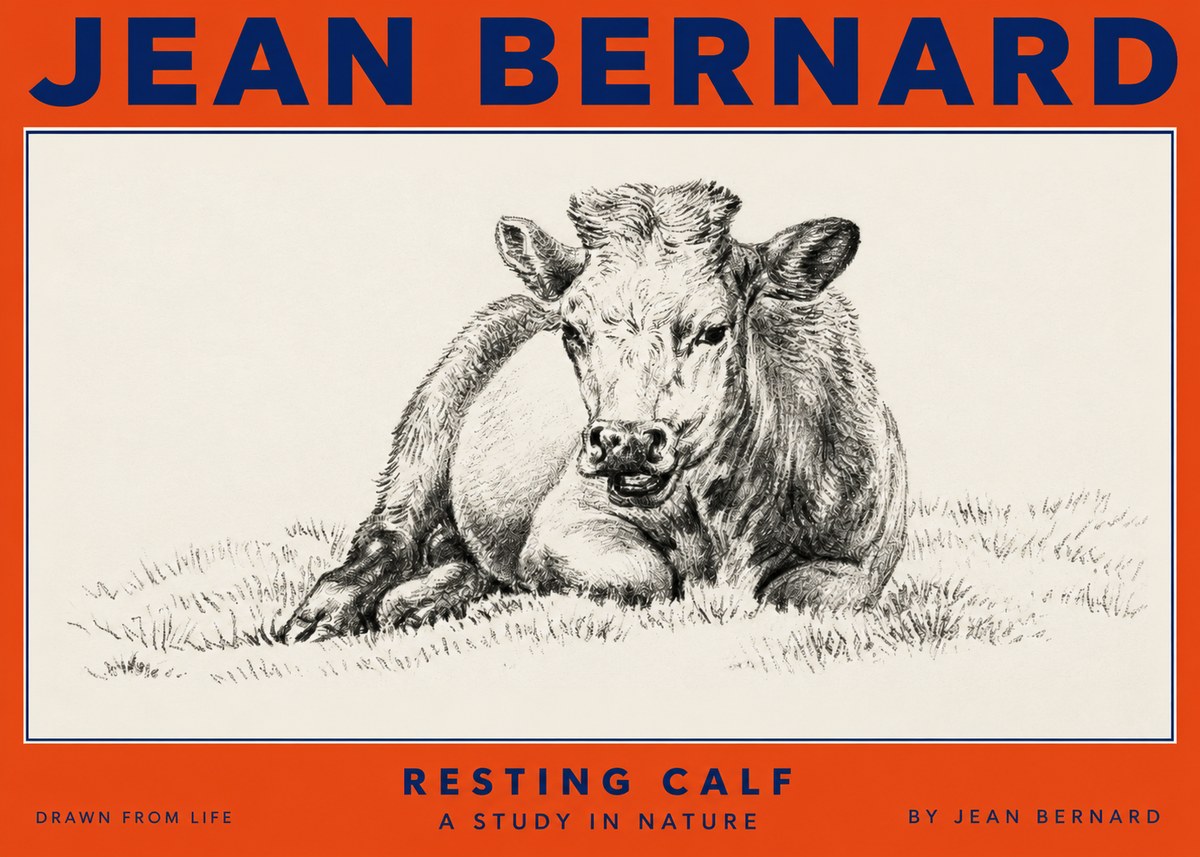 Jean Bernard Resting Calf I No2 - Juliste