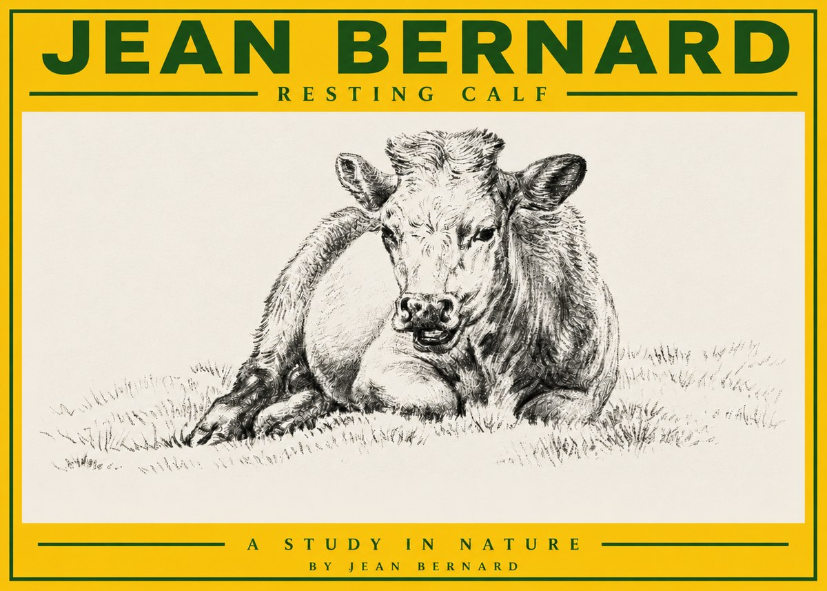 Jean Bernard Resting Calf I No3 - Juliste