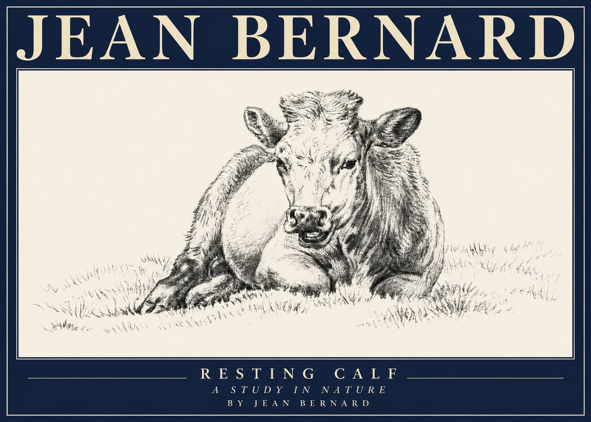 Jean Bernard Resting Calf I No4 - Juliste