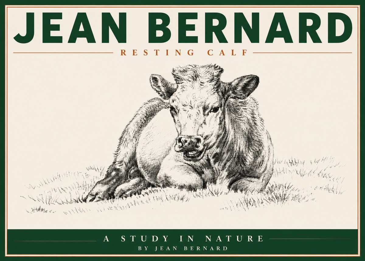 Jean Bernard Resting Calf I No5 - Juliste