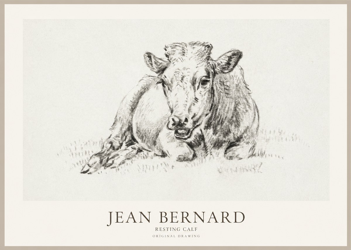 Jean Bernard Resting Calf II No1 - Juliste