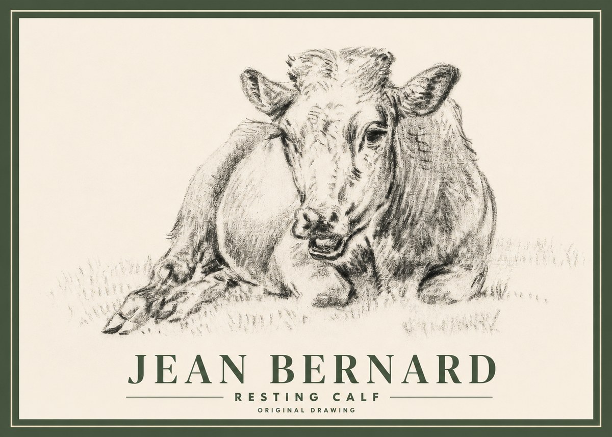 Jean Bernard Resting Calf II No3 - Juliste