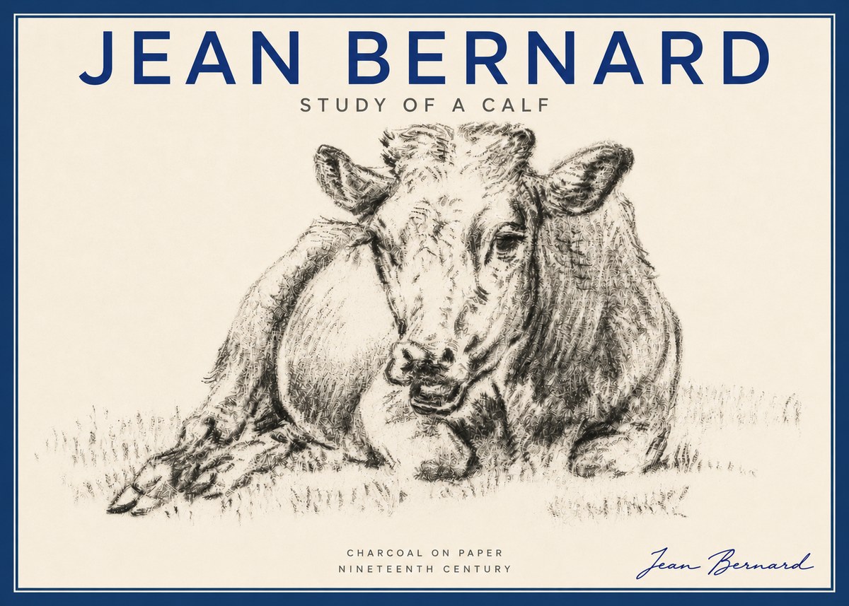 Jean Bernard Resting Calf II No6 - Juliste