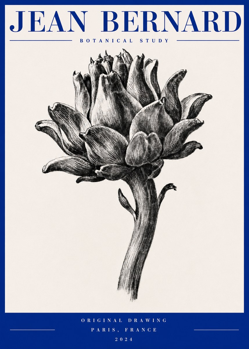 Jean Bernard Botanical Study No2 - Juliste