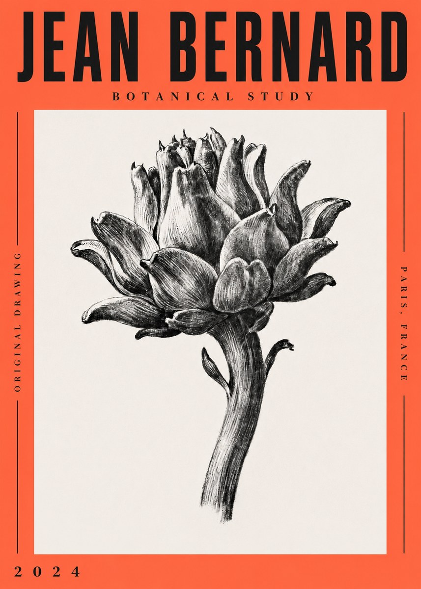 Jean Bernard Botanical Study No4 - Juliste