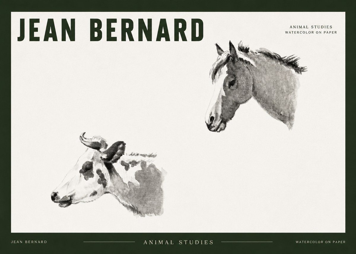Jean Bernard Animal Studies No2 - Juliste