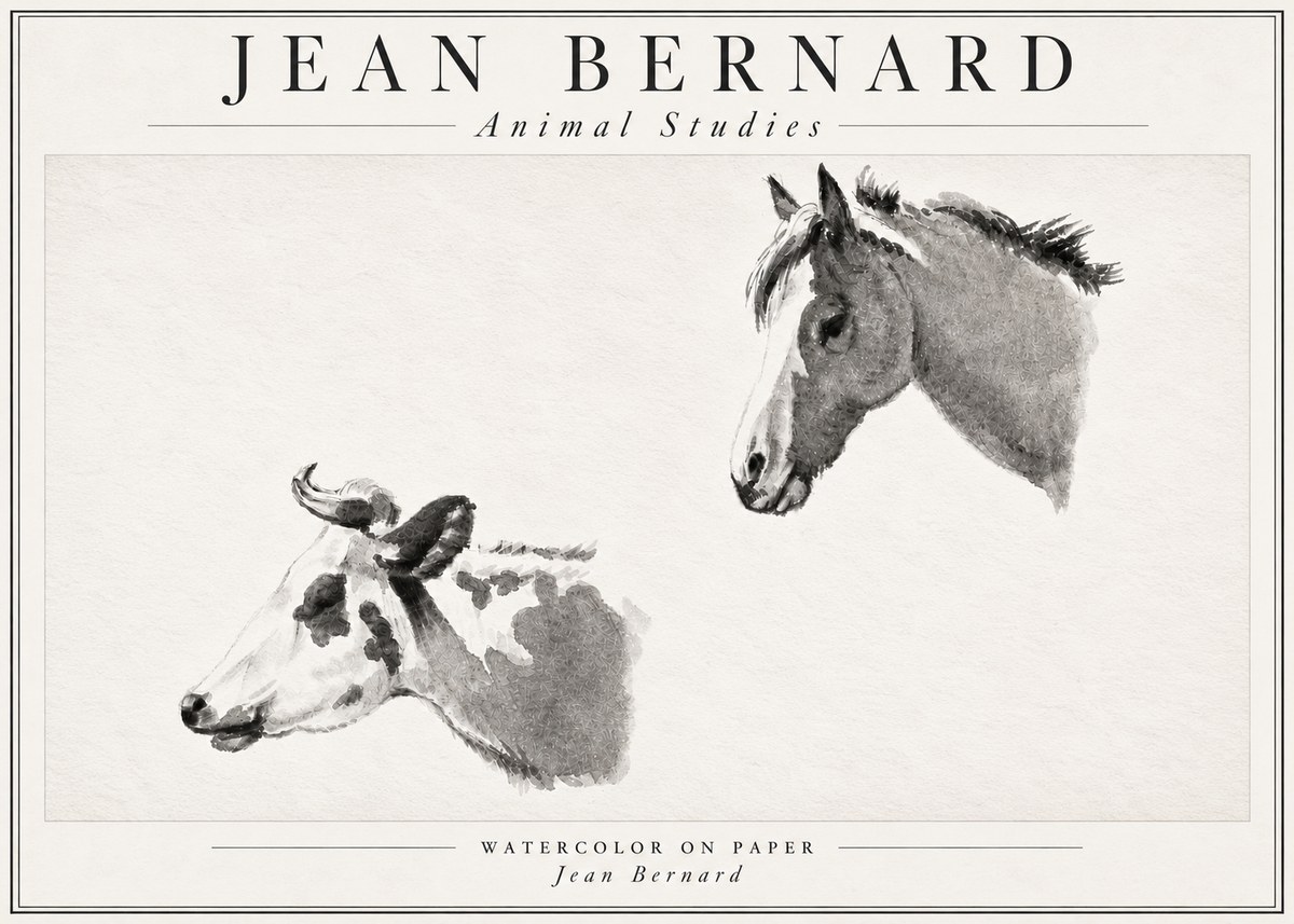 Jean Bernard Animal Studies No4 - Juliste