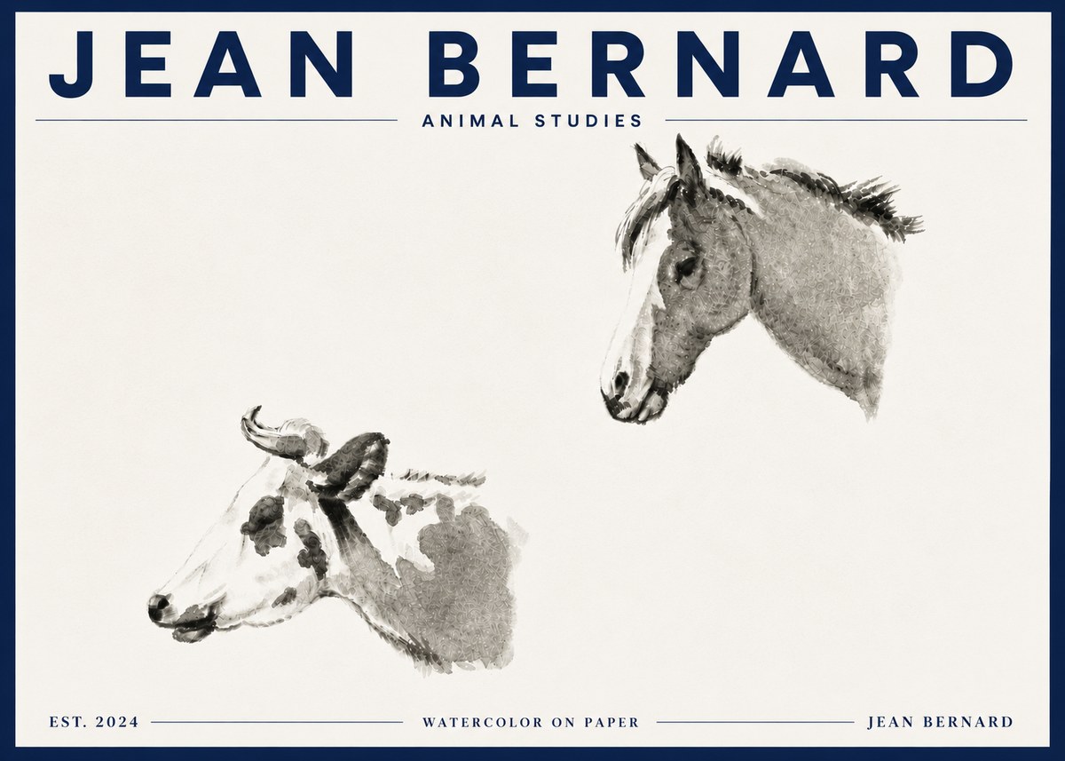 Jean Bernard Animal Studies No5 - Juliste