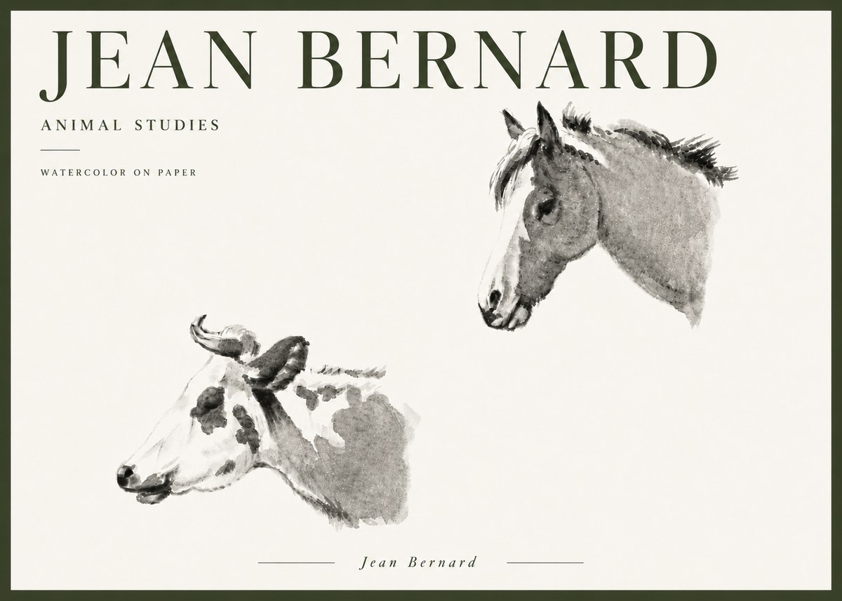 Jean Bernard Animal Studies No6 - Juliste