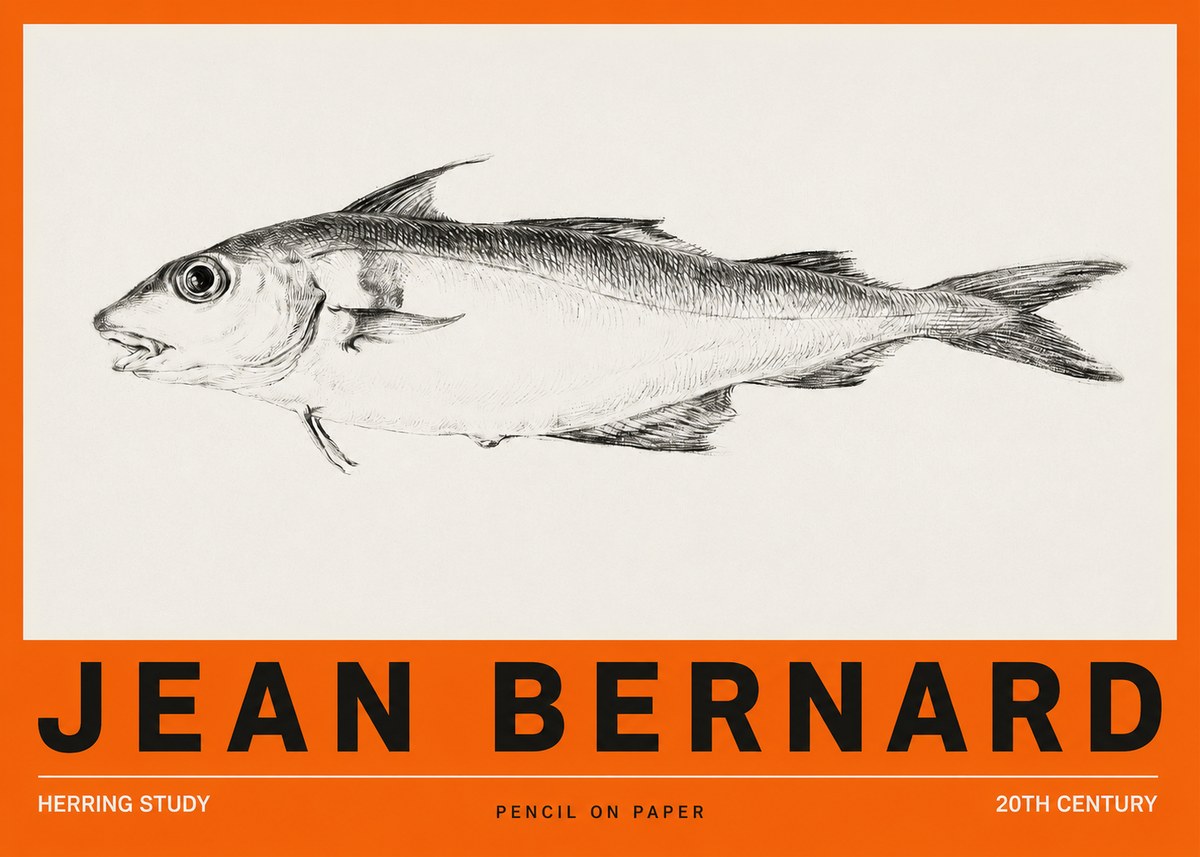 Jean Bernard Herring Study No2 - Juliste