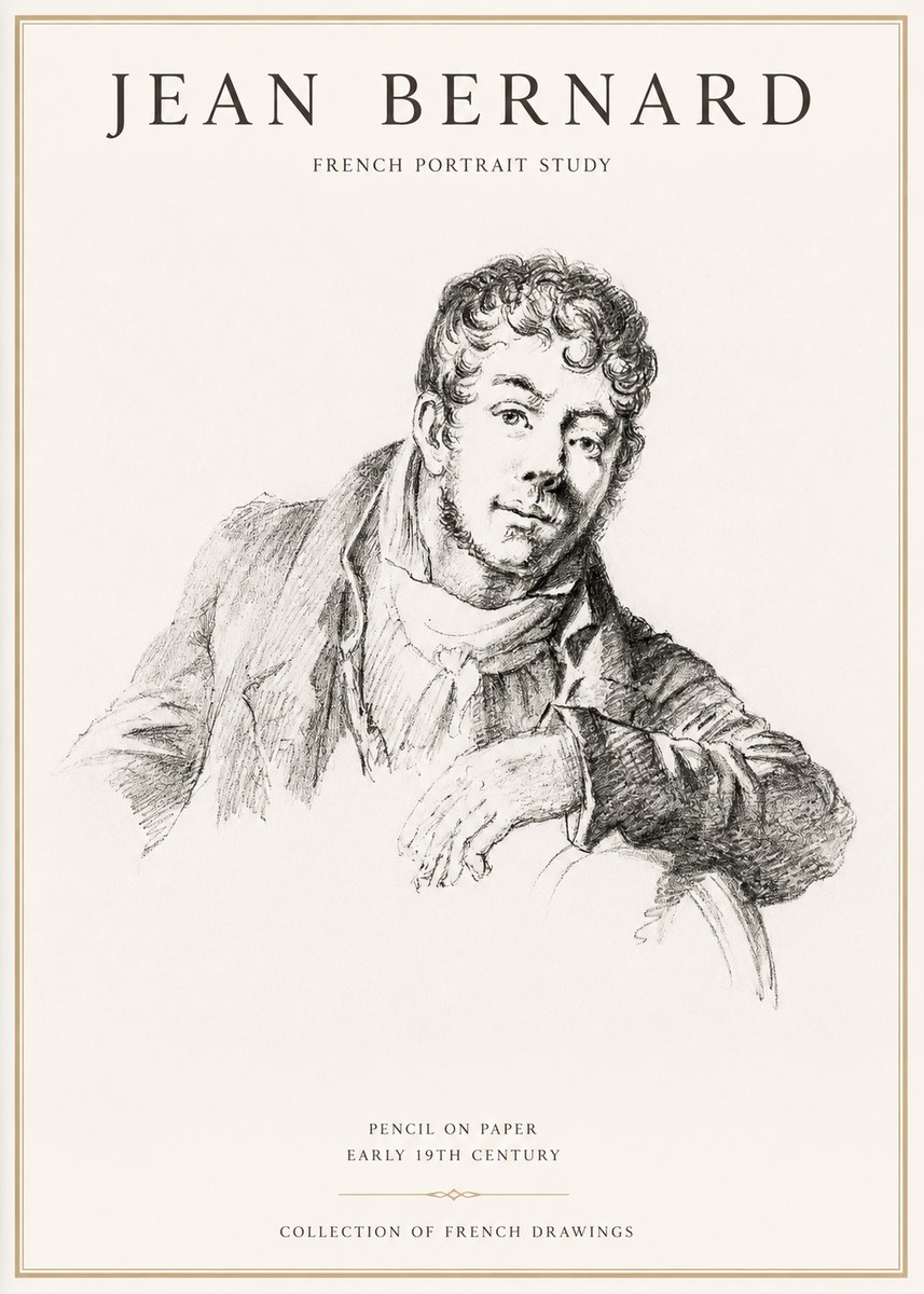 Jean Bernard French Portrait Study No1 - Juliste