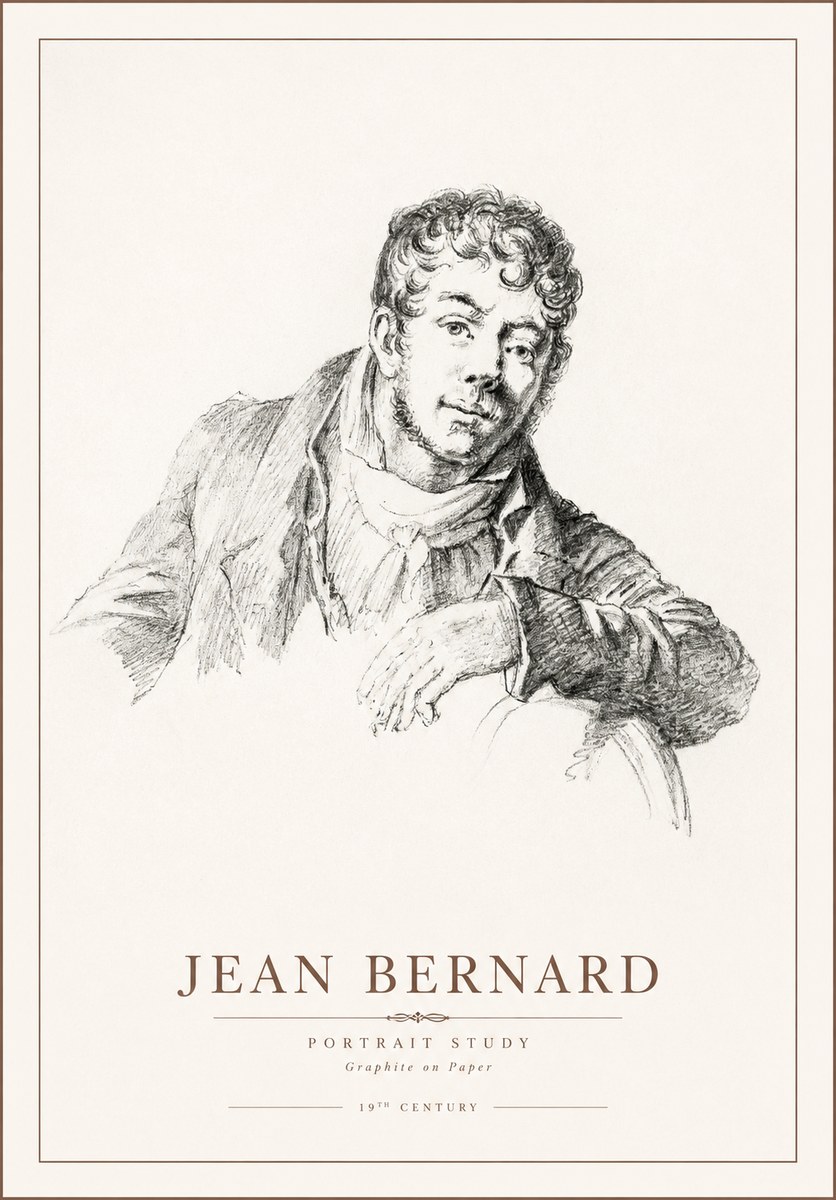 Jean Bernard French Portrait Study No2 - Juliste