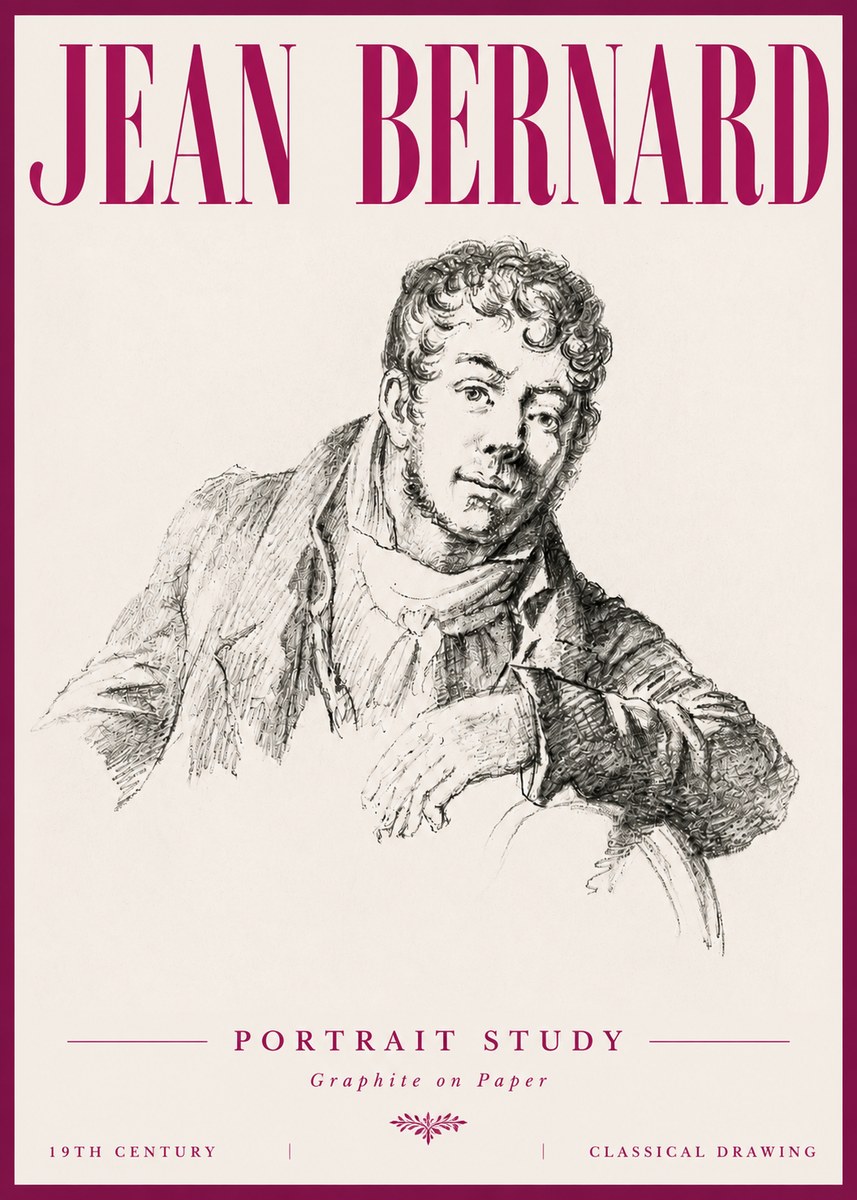 Jean Bernard French Portrait Study No6 - Juliste