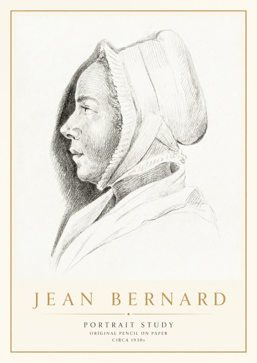 Jean Bernard Portrait Study VI No1 - Juliste