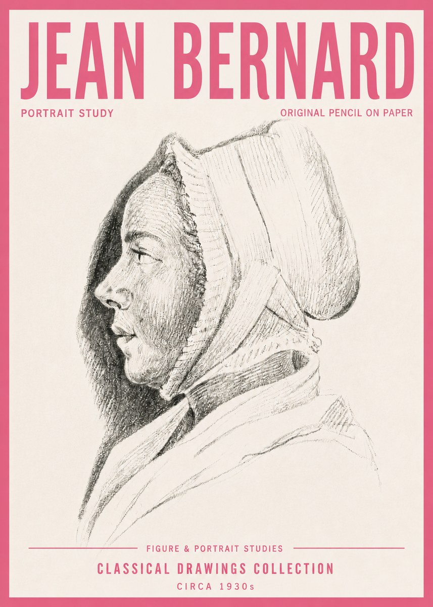 Jean Bernard Portrait Study VI No4 - Juliste