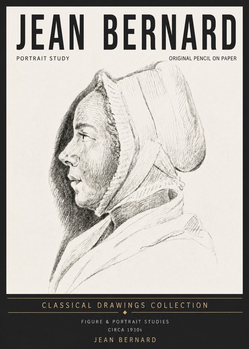 Jean Bernard Portrait Study VI No5 - Juliste