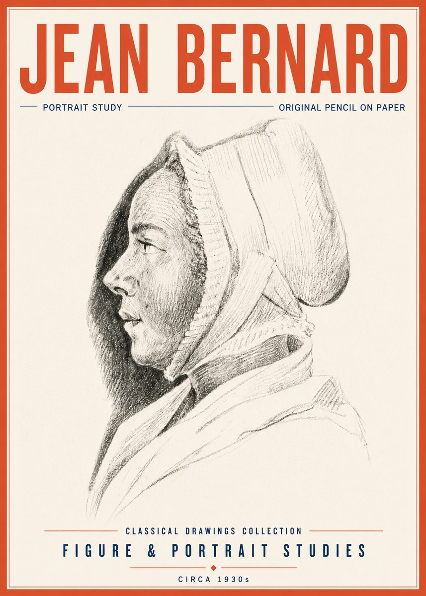 Jean Bernard Portrait Study VI No6 - Juliste