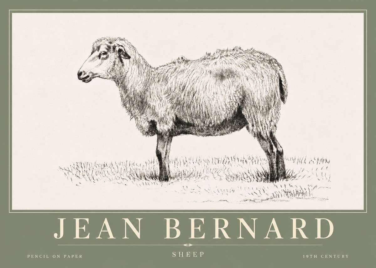 Jean Bernard Sheep No6 - Juliste