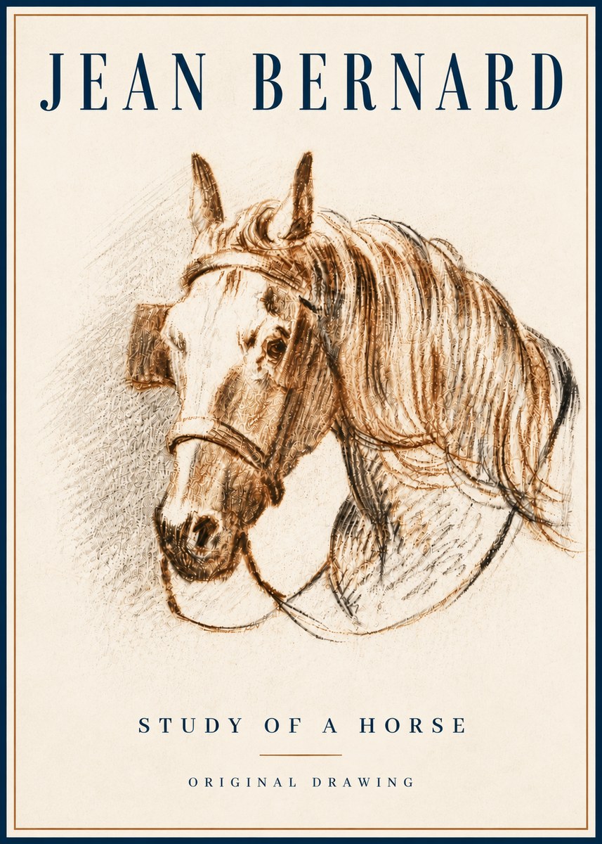 Jean Bernard Study of a Horse V No6 - Juliste