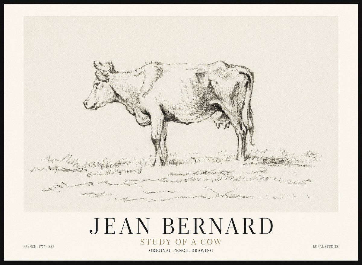 Jean Bernard Study of a Cow III No1 - Juliste