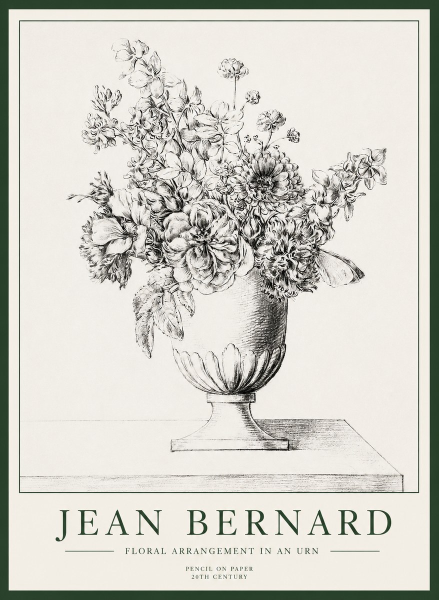 Jean Bernard Floral Arrangement in an Urn No1 - Juliste