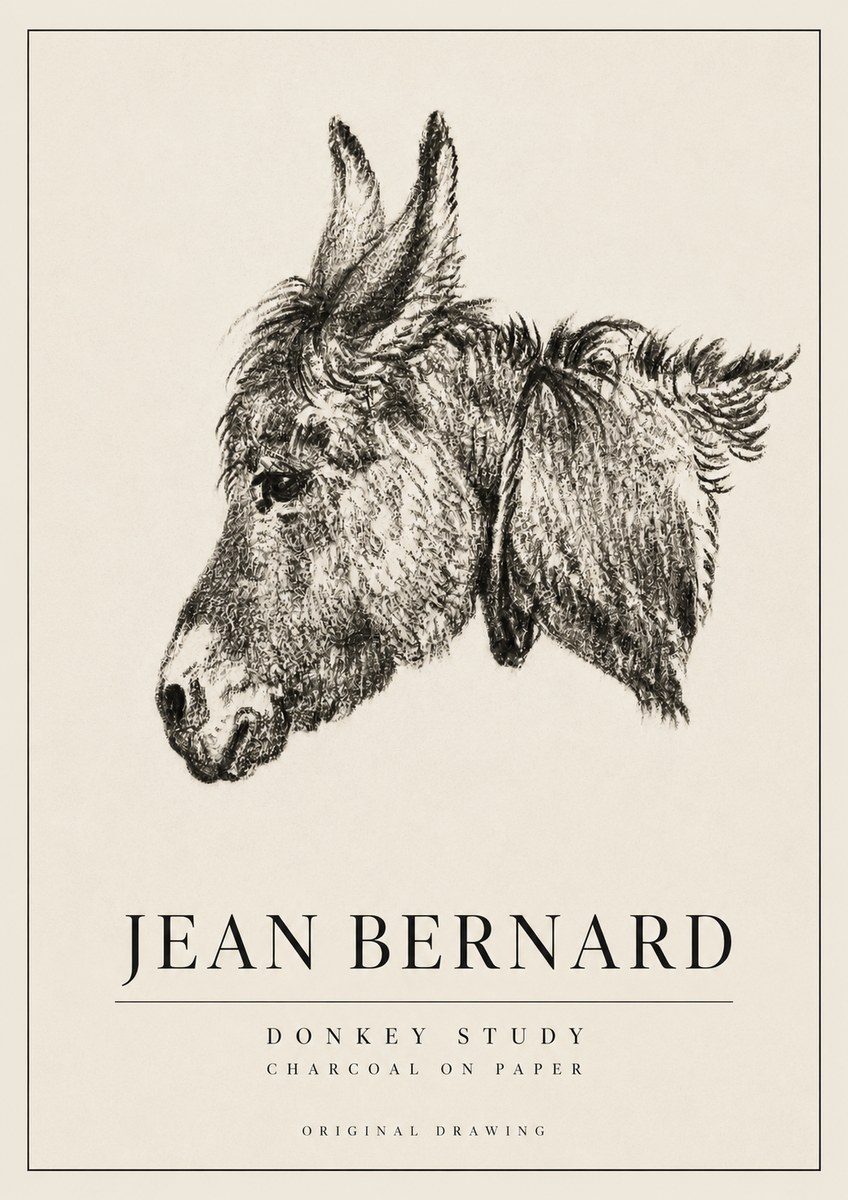 Jean Bernard Donkey Study III No3 - Juliste