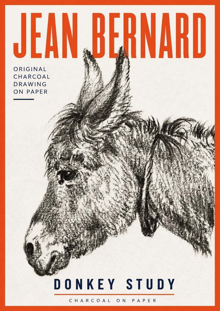 Jean Bernard Donkey Study III No4 - Juliste