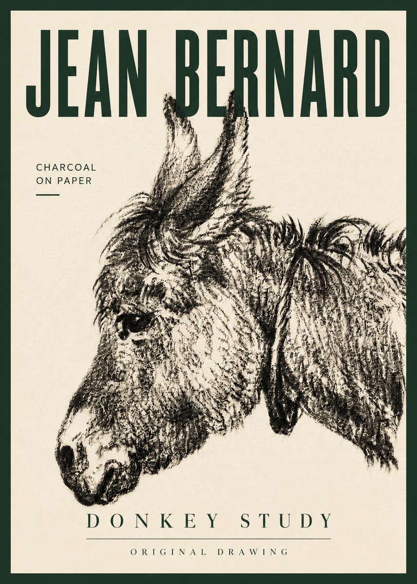 Jean Bernard Donkey Study III No6 - Juliste