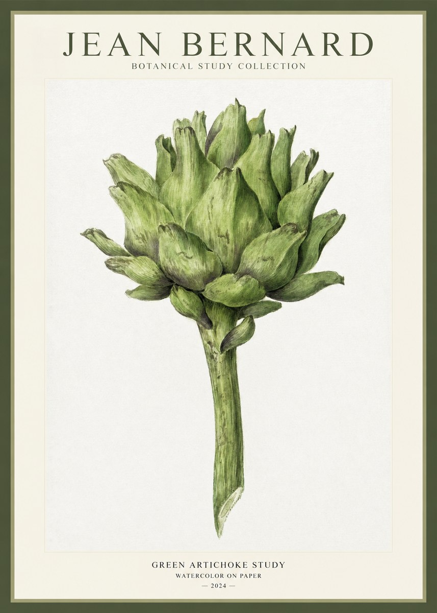 Jean Bernard Green Artichoke No2 - Juliste