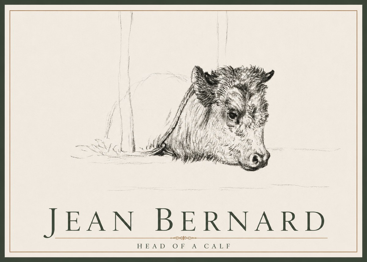 Jean Bernard Study of a Calf I No4 - Juliste