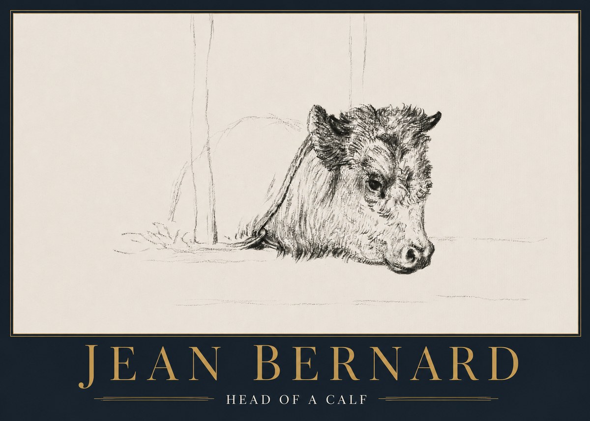 Jean Bernard Study of a Calf I No5 - Juliste