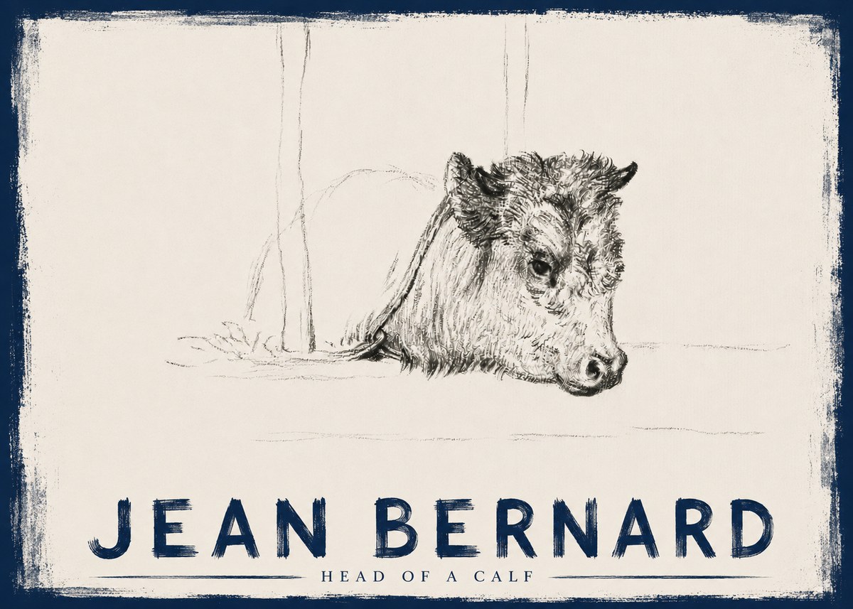 Jean Bernard Study of a Calf I No6 - Juliste