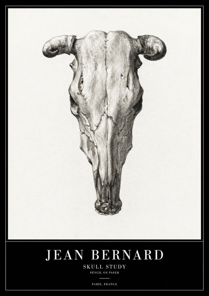 Jean Bernard Skull Study No2 - Juliste