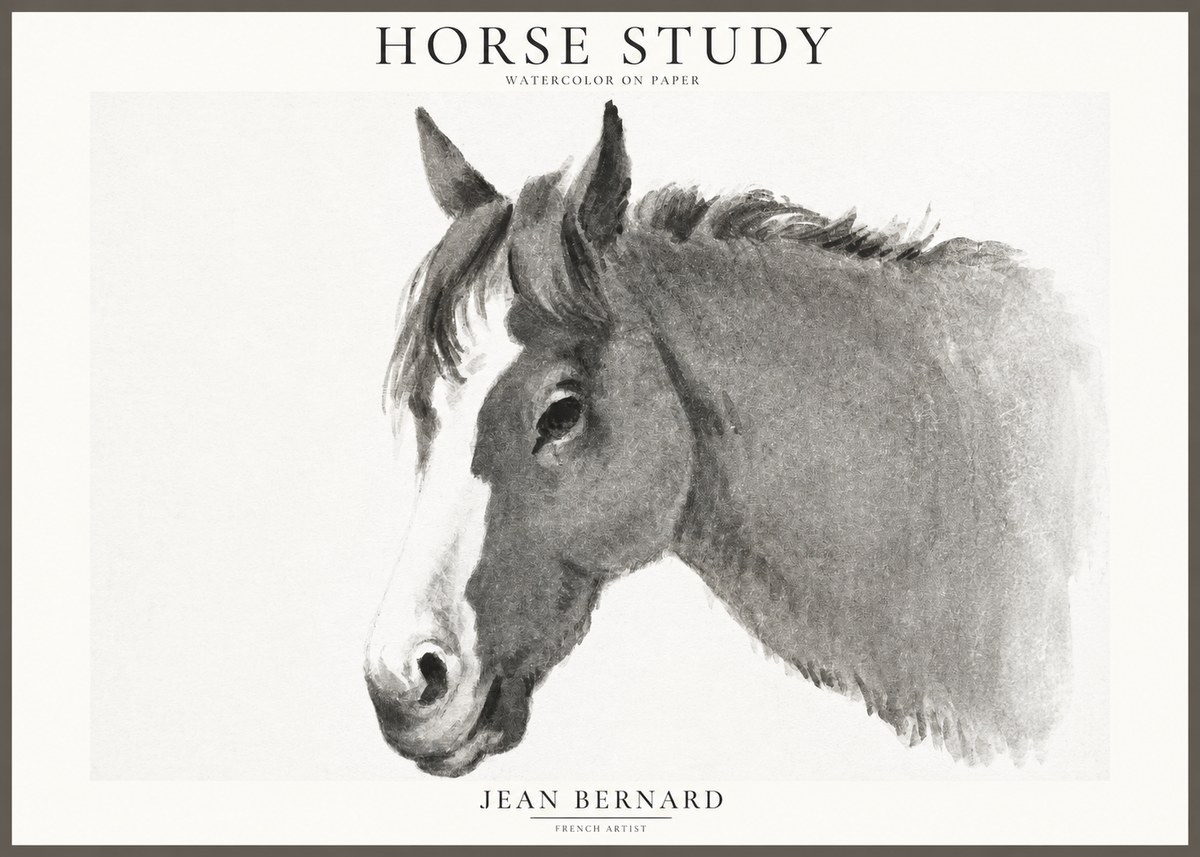 Jean Bernard Horse Study I No1 - Juliste