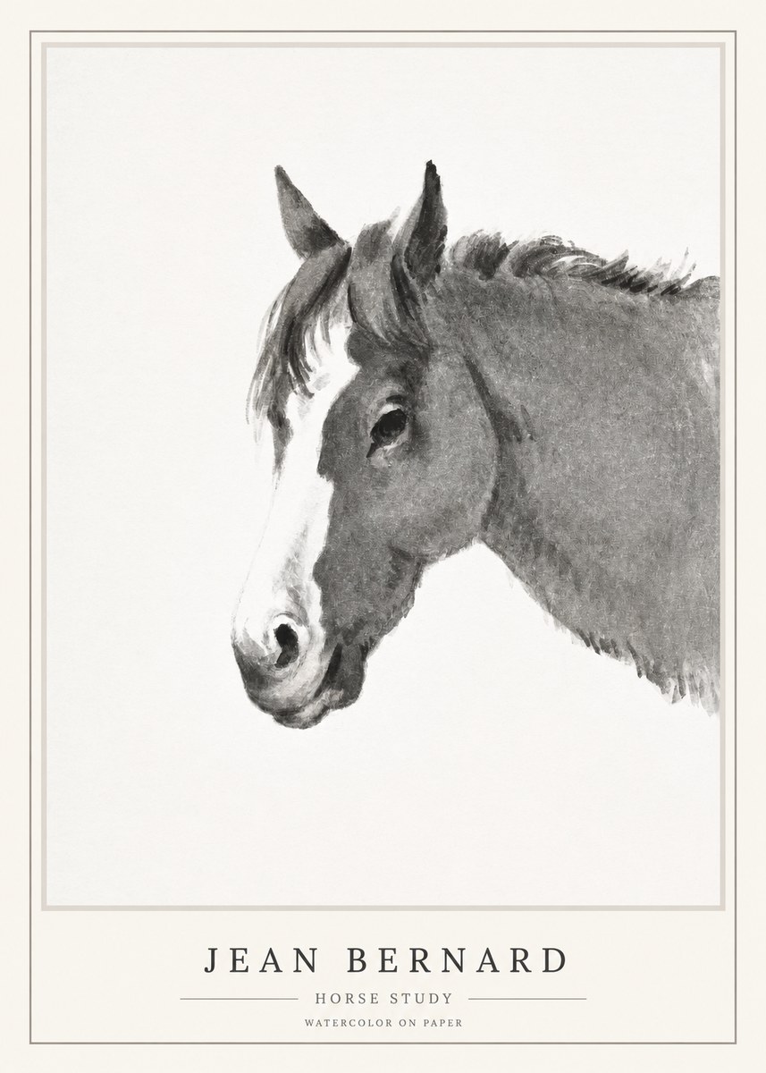 Jean Bernard Horse Study I No3 - Juliste