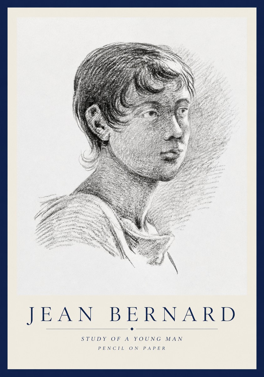 Jean Bernard Study of a Young Boy No3 - Juliste