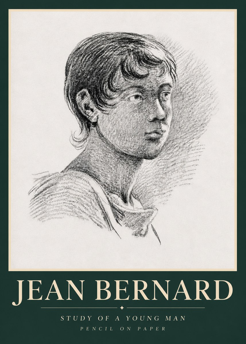 Jean Bernard Study of a Young Boy No5 - Juliste