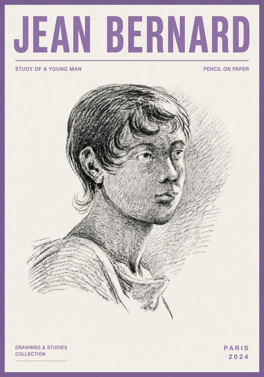 Jean Bernard Study of a Young Boy No6 - Juliste