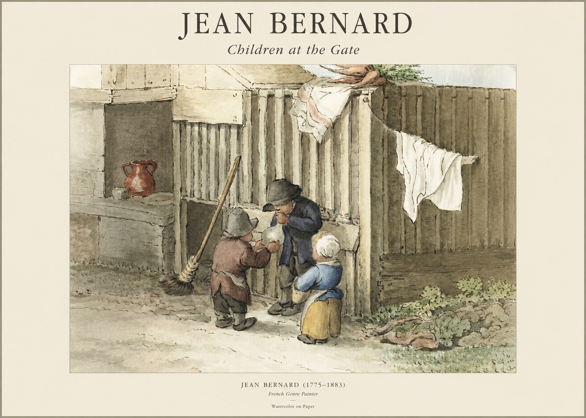 Jean Bernard Children at the Gate No1 - Juliste