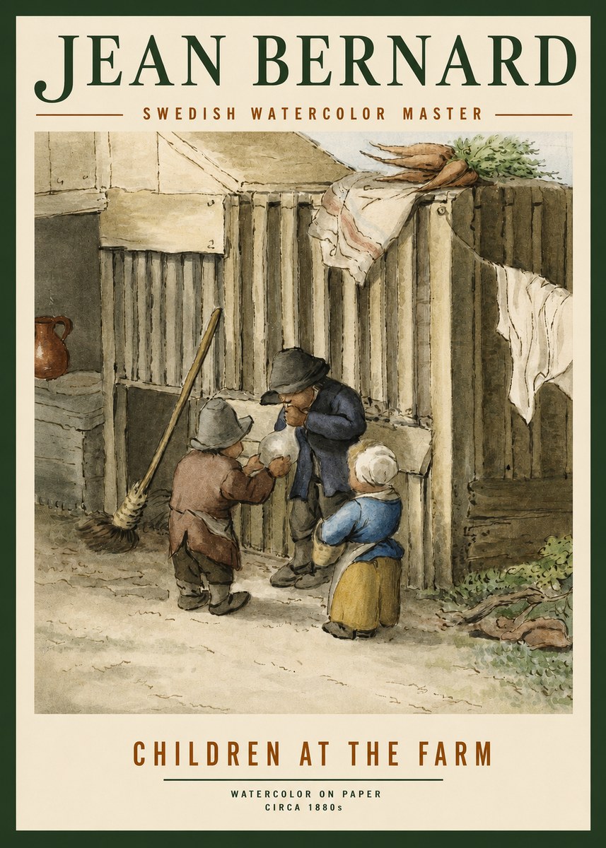 Jean Bernard Children at the Gate No4 - Juliste