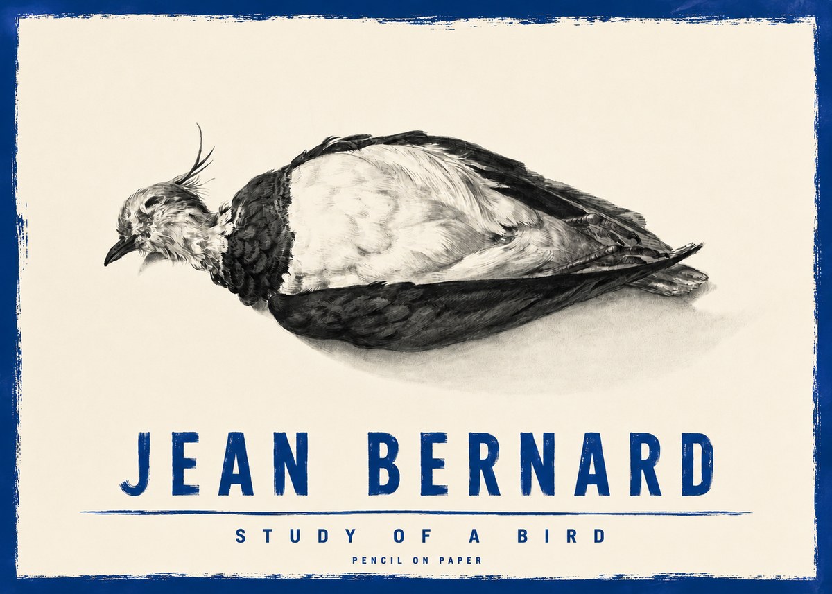 Jean Bernard Study of a Bird II No4 - Juliste