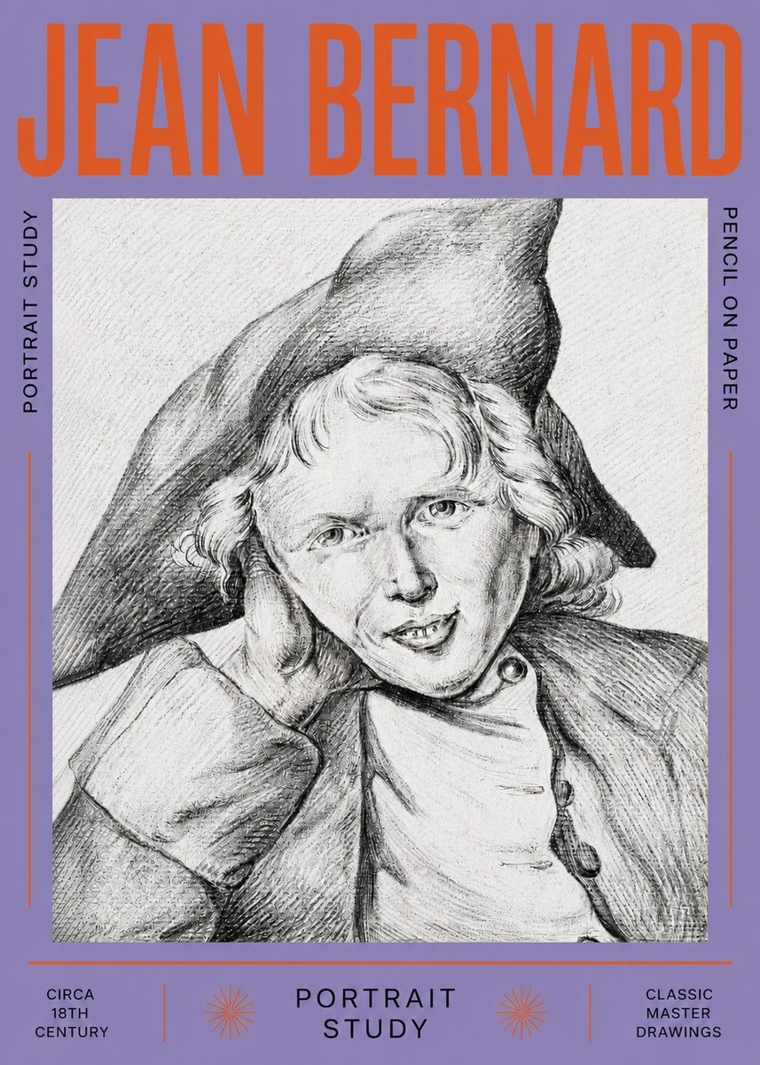 Jean Bernard Portrait Study VII No5 - Juliste