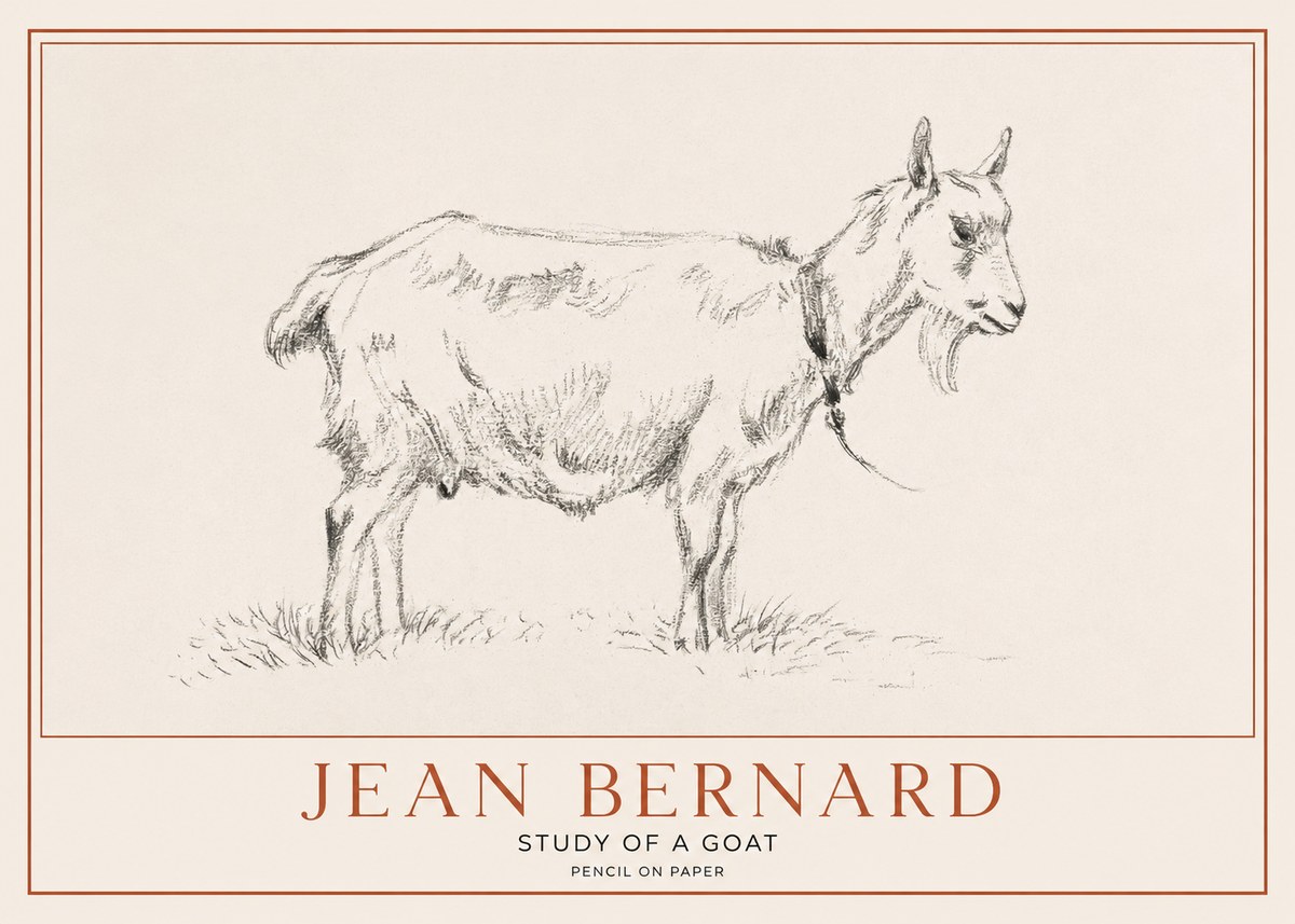 Jean Bernard Study of a Goat III No1 - Juliste