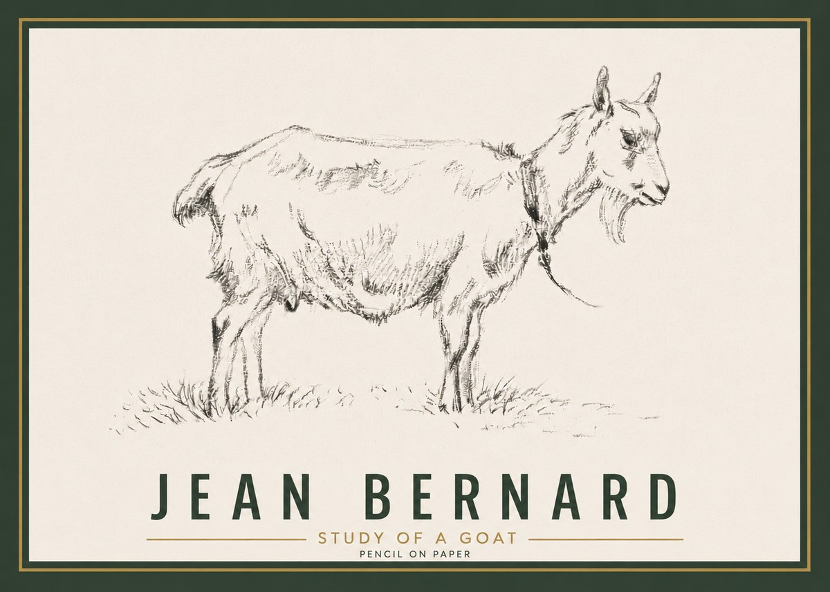 Jean Bernard Study of a Goat III No6 - Juliste