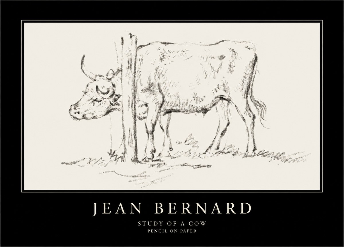 Jean Bernard Study of a Cow VII No4 - Juliste