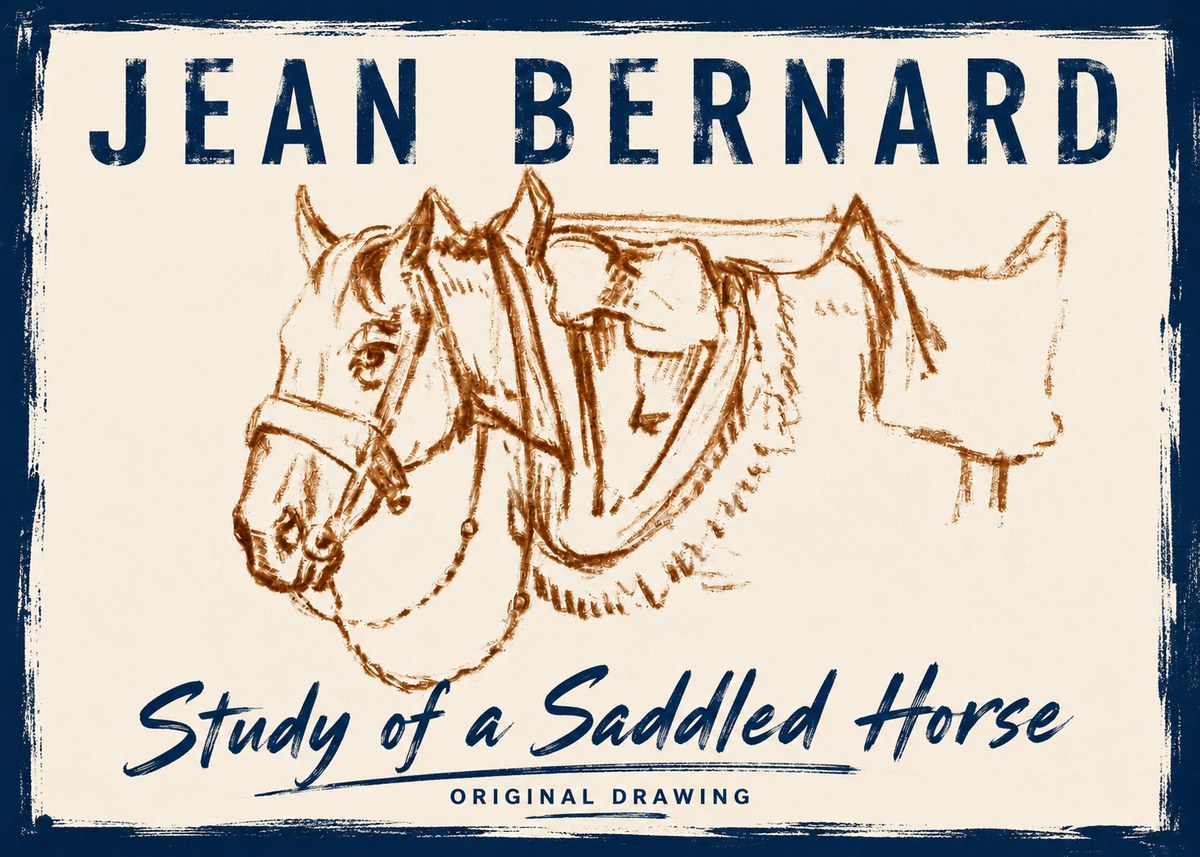 Jean Bernard Study of a Horse VII No6 - Juliste